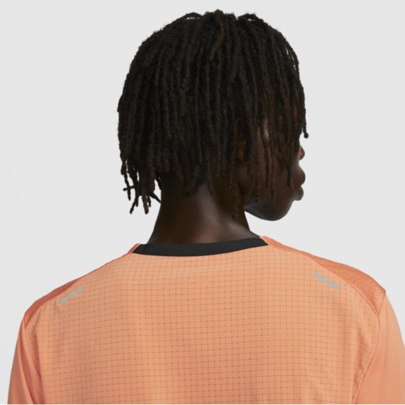 Nike Trail Dri-FIT Rise 365 Men's Short-Sleeve Running Gym Top Orange XL - Picture 6 of 8
